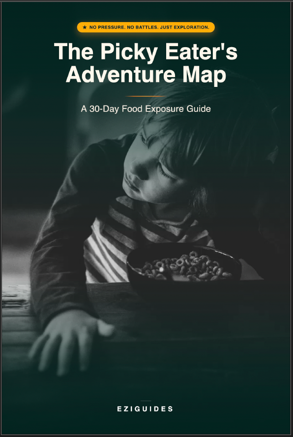 Cover of The Picky Eater's Adventure Map: A 30-Day Food Exposure Guide digital PDF for parents.